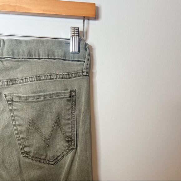 Mother The Looker Zip Ankle Jeans in Sherwood Forest - Picture 8 of 9